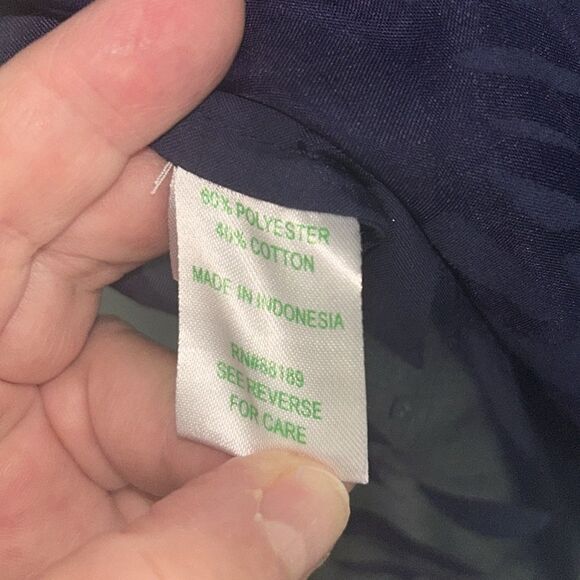 Lily Pulitzer navy blue sheer floralpattern cap sleeve blouse size XS - Picture 7 of 7